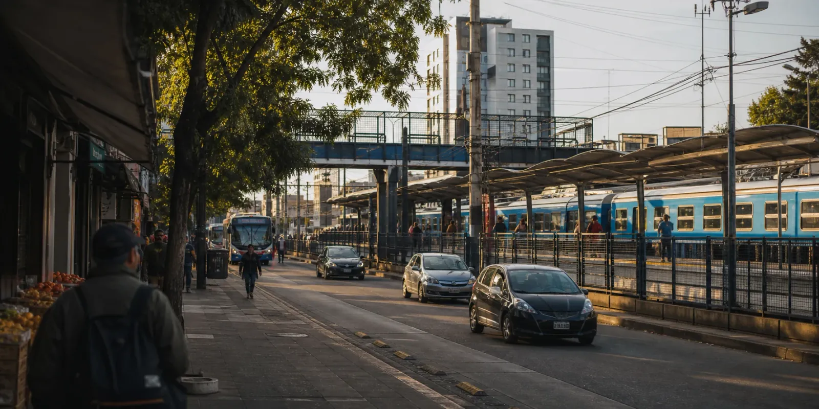 Entorno ferroviario y comercial de Liniers junto a la Avenida Rivadavia